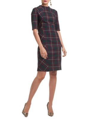 Trina Turk Cocktail Coiree Apertif Plaid Dress