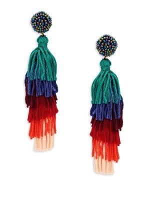 Design Lab Tiered Tassel Earrings