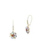 Betsey Johnson Paradise Lost Floral Crystal Drop Earrings
