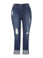 Melissa Mccarthy Seven7 Whiskered Distressed Jeans