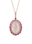 Marco Moore 14k Rose Gold & Multi-stone Pendant Necklace
