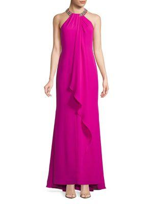 Calvin Klein Embellished Evening Gown