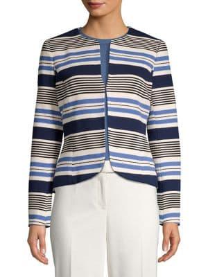 Anne Klein Striped Tulip Jacket