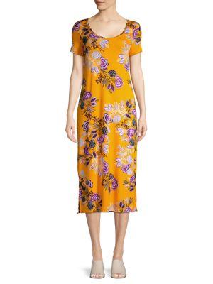 Lord & Taylor Floral Shift Midi Dress