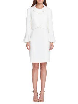 Tahari Arthur S. Levine Envelope Neckline Dress Suit