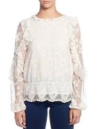 Catherine Catherine Malandrino Ilusion Floral-lace Blouse