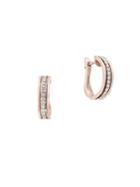Effy Pave Rose Diamond And 14k Yellow Gold Hoop Earrings
