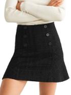 Mango Tweed Flared Mini Skirt