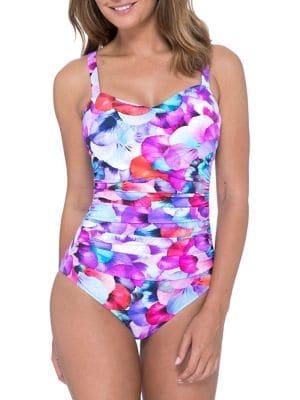 Profile By Gottex Pocket Full Of Posies Floral One-piece Swimsuit