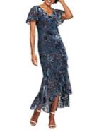 Alex Evenings Floral Velvet Maxi Dress