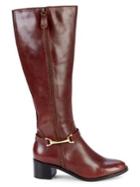 Carvela Comfort Waffy Leather Buckle Tall Boots