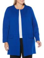 Rafaella Plus Open-front Long-sleeve Cardigan