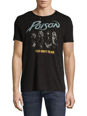 John Varvatos Star U.s.a. Raw Edge Vintage Wash Poison Talk Dirty T-shirt