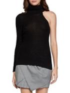 Bcbgeneration One-shoulder Turtleneck Cotton Pullover