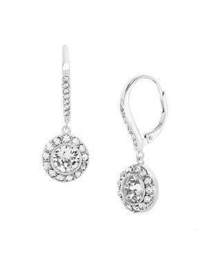 Lord & Taylor 925 Sterling Silver & Swarovski Crystal Bridal Drop Earrings