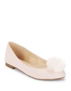 Charles By Charles David Danni Faux-fur Pom Pom Ballet Flats