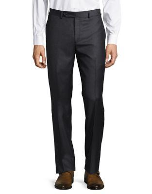 Tailored Buttoned Wool Pants