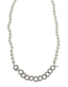 Kenneth Jay Lane Chainlink And Faux Pearl Necklace