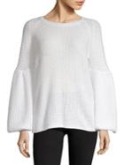 Lord & Taylor Textured Bell-sleeve Sweater