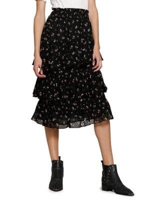 Walter Baker Zollie Layered Ruffle Skirt