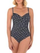 Shape Solver Gridlock One-piece Printed Swimsuit