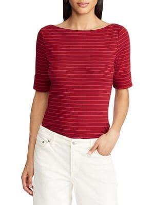 Lauren Ralph Lauren Boatneck Stretch-cotton Top