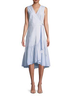 Ivanka Trump Sleeveless Ruffle Wrap Dress