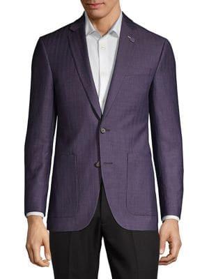 Ted Baker Striped Wool & Linen Blend Sportcoat
