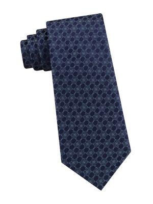 Calvin Klein Star Medallion Printed Silk Tie