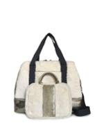 Violet Ray Cosmo Faux-fur Metallic Weekender