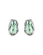 Uno De 50 Thrilled Crystal And Silver Stud Earrings