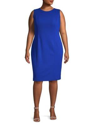 Nipon Boutique Plus Crewneck Sheath Dress