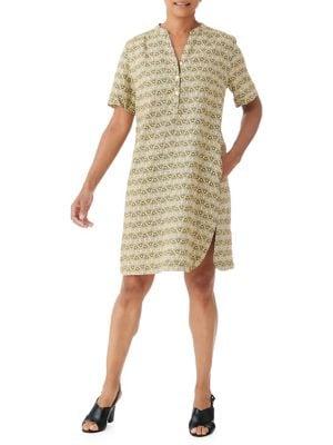 Olsen Glam Safari Printed Linen Dress