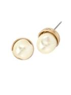 Robert Lee Morris Soho Faux Pearl And Crystal Wire Wrap Stud Earrings