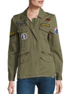 Velvet By Graham & Spencer Andreea Patch Cotton Army Jacket