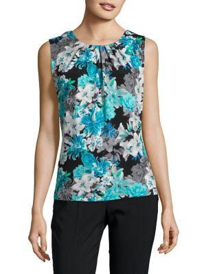 Calvin Klein Sleeveless Printed Blouse