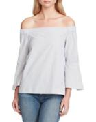 Jessica Simpson Pauline Striped Off-shoulder Top