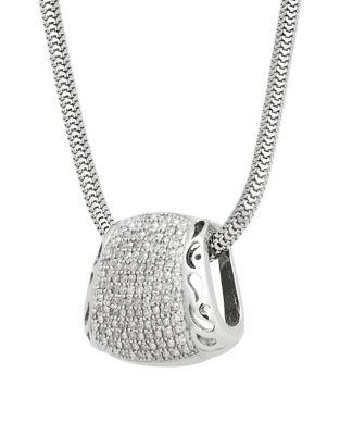 Lord & Taylor Diamonds And Sterling Silver Necklace