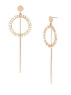 Bcbgeneration Affirmation Rose Goldtone Circle & Stick Drop Earrings