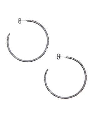 Sole Society Crystal C-hoop Earrings
