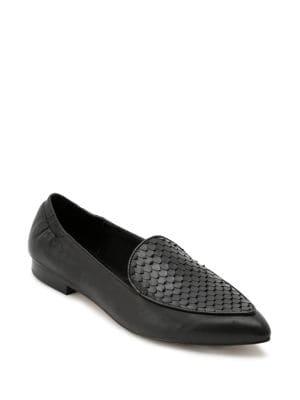 Dolce Vita Wanita Leather Lizard Print Smoking Slippers