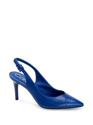 Calvin Klein Gwenith Leather Sling Back Heels