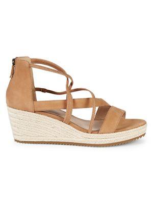 Eileen Fisher Wanda Leather Wedge Sandals
