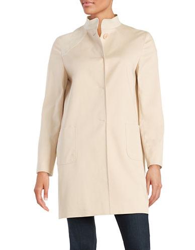 Cinzia Rocca Faux Suede Panelled Trench Coat