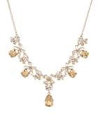 Givenchy Goldplated And Crystal Frontal Necklace