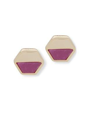 Ivanka Trump Two-toned Geometric Stud Earrings