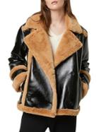 French Connection Filipa Faux-shearling Faux Leather Jacket