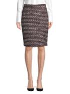Calvin Klein Metallic Boucle Pencil Skirt