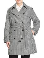 Lauren Ralph Lauren Plus Gingham Twill Trench Coat