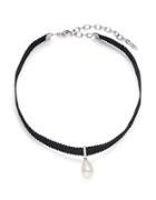 Nadri Faux Pearl Accented Choker Necklace